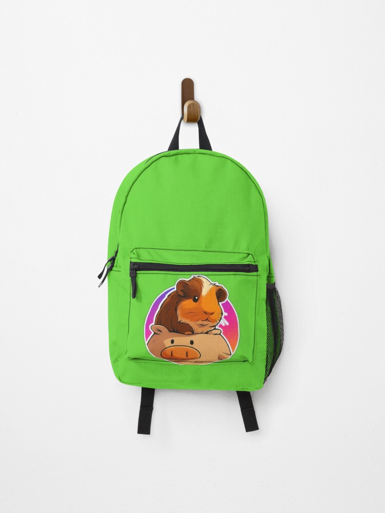 Thumbnail 1 of 3, Backpack, Guinea Pig Rides the Angry Pig designed and sold by ProShoper24.