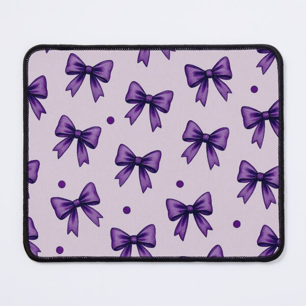 Item preview, Violet Ribbon Bows on Pastel Background – Cute Pattern designed and sold by BoklaLab.