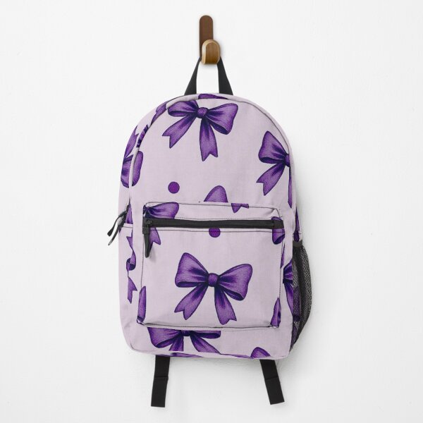 Item preview, Violet Ribbon Bows on Pastel Background – Cute Pattern designed and sold by BoklaLab.