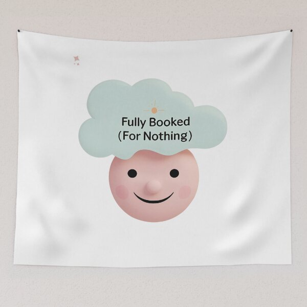 Item preview, Fully Booked (For Nothing) Funny Cloud Sticker designed and sold by TheTeeSpark.