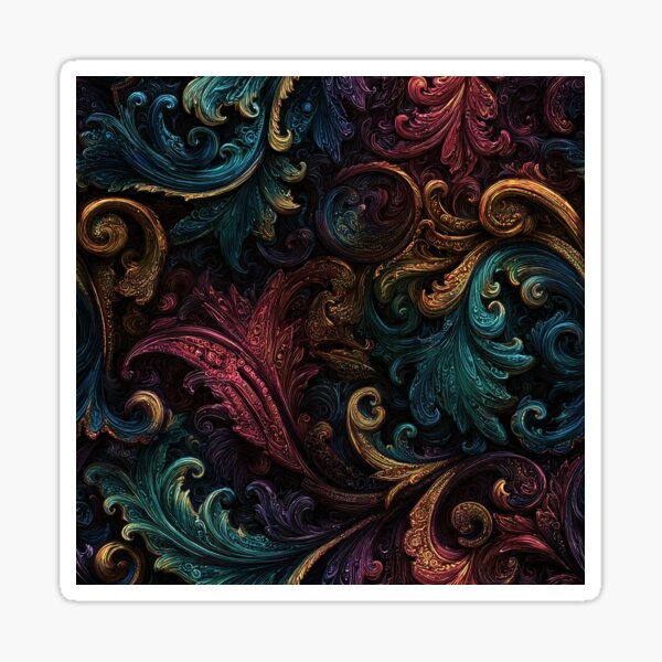 Item preview, Ornate Swirl Abstract – Vibrant Boho Psychedelic Pattern designed and sold by HausKatz.