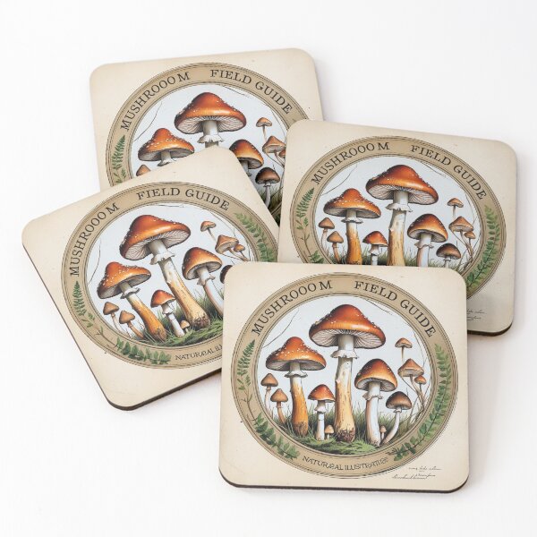 Item preview, Mushroom Field Guide – Vintage Naturalist Emblem designed and sold by Almond Paper Co. .
