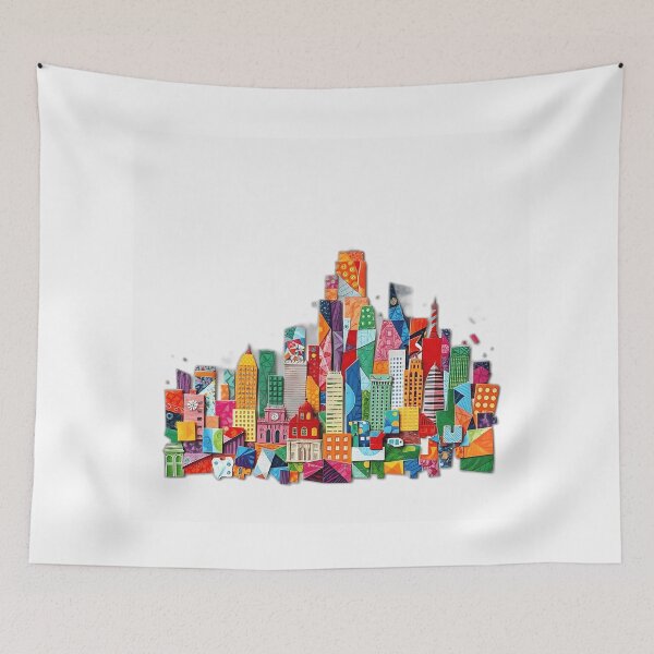 Item preview, Colorful Mosaic Cityscape designed and sold by sharon1210.