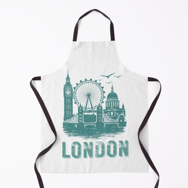 Item preview, Vintage Teal London Skyline | Distressed Tourist Design for Apparel designed and sold by Thehatinthecat.