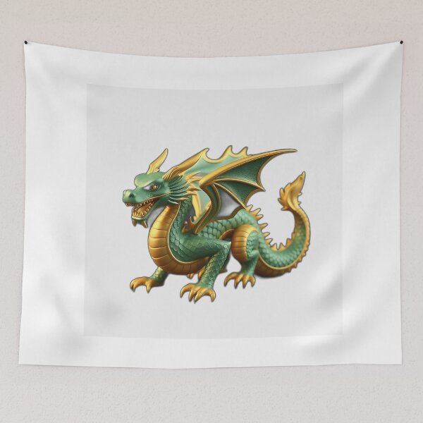 Item preview, Emerald and Gold Dragon Sculpture designed and sold by sharon1210.