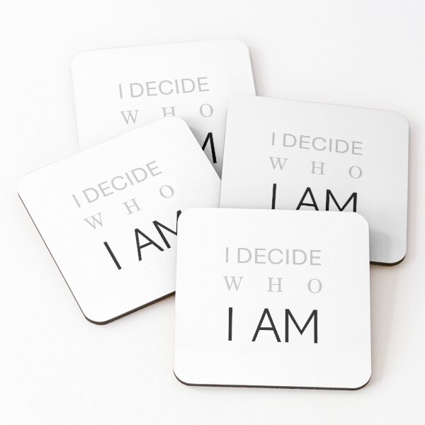 Item preview, I Decide Who I Am – Bold Self Identity Quote - BW designed and sold by CasaMartina.