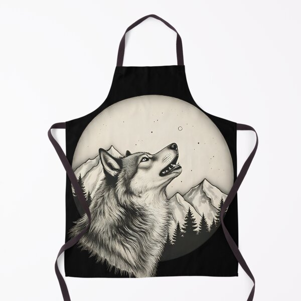 Item preview, Geometric Howling Wolf with Moon Glow designed and sold by Skyla007.