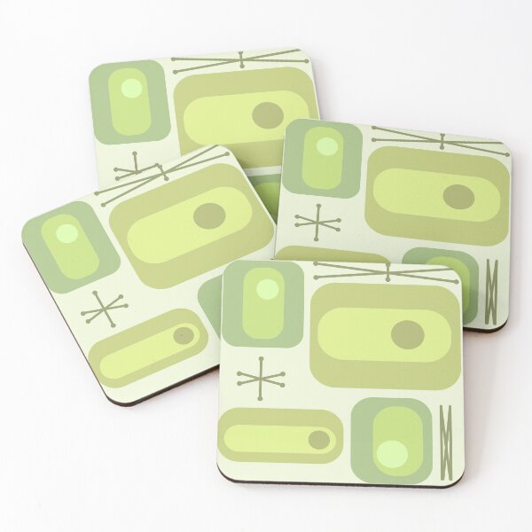 Artikelvorschau, Retro Atomic Age Formen Chartreuse entworfen und verkauft von thepixelgarden.