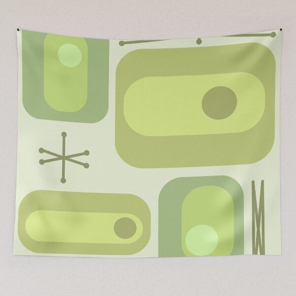 Artikelvorschau, Retro Atomic Age Formen Chartreuse entworfen und verkauft von thepixelgarden.