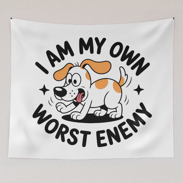 Item preview, I Am My Own Worst Enemy – Funny Dog designed and sold by Haji  Kamora.