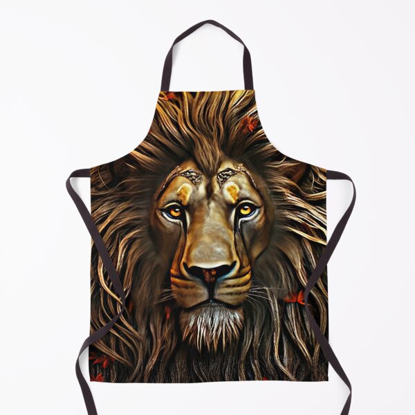 Item preview, Fantasy Lion Face In Powerful Breathtaking Golden Hues  designed and sold by DEC02.