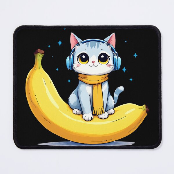 Item preview, Chill Funny Cat on a Banana designed and sold by roxysnextgenart.