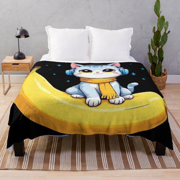 Item preview, Chill Funny Cat on a Banana designed and sold by roxysnextgenart.