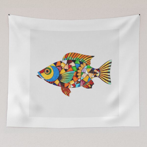 Item preview, Colorful Mosaic Fish Art designed and sold by sharon1210.