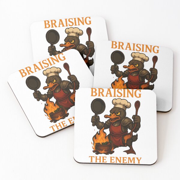 Item preview, Braising the Enemy Funny Duck Chef Warrior T-Shirt designed and sold by TeeTimeTreasure.