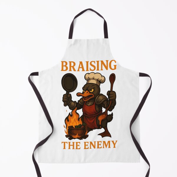 Item preview, Braising the Enemy Funny Duck Chef Warrior T-Shirt designed and sold by TeeTimeTreasure.