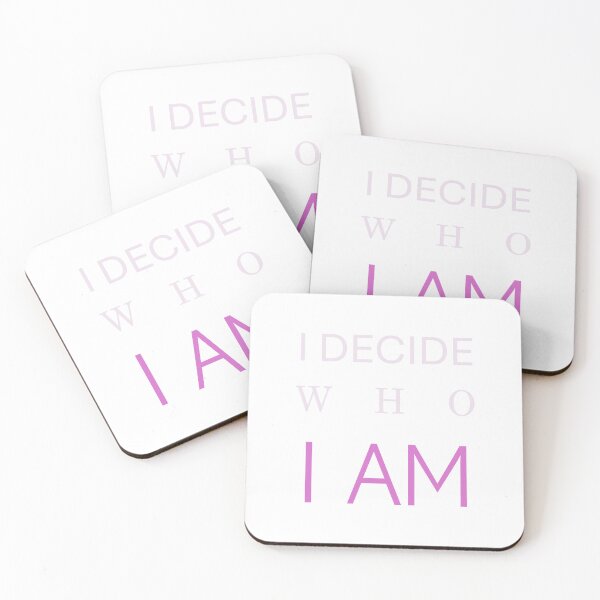 Item preview, I Decide Who I Am – Bold Self Identity Quote - Pink version designed and sold by CasaMartina.