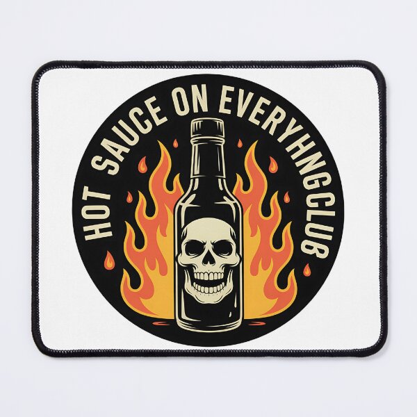 Item preview, Hot Sauce On Everything Club – Spicy Skull Bottle designed and sold by Haji Kamora.
