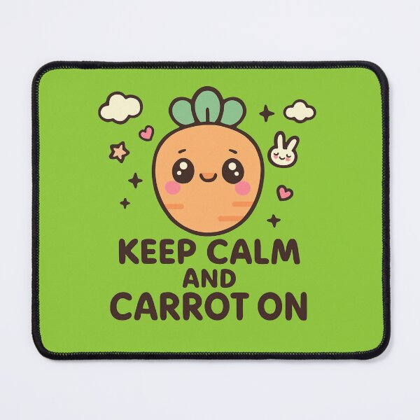 Item preview, Keep Calm and Carrot On – Cute Kawaii Carrot Pun Design designed and sold by Nara8.