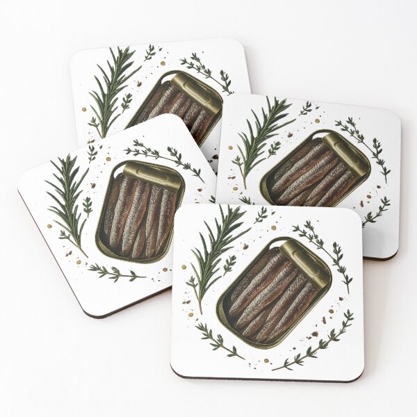 Item preview, Moody Anchovy Tin – Botanical Flat-Lay Food Photo designed and sold by FTS-Studio.