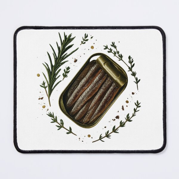 Item preview, Moody Anchovy Tin – Botanical Flat-Lay Food Photo designed and sold by FTS-Studio.