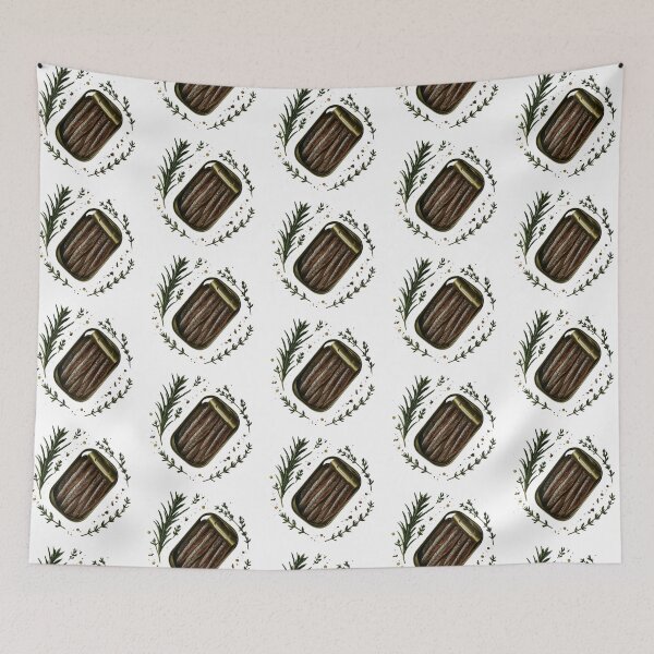Item preview, Moody Anchovy Tin – Botanical Flat-Lay Food Photo designed and sold by FTS-Studio.