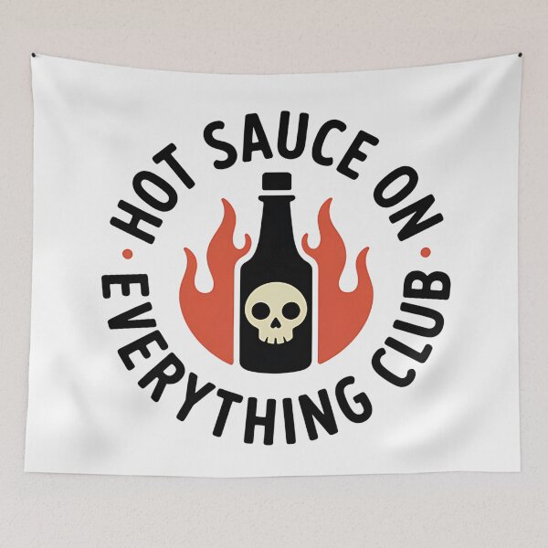 Item preview, Hot Sauce On Everything Club – Spicy Skull Bottle designed and sold by Haji  Kamora.