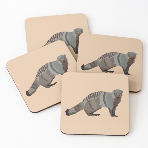 Item preview, B is for Banded Mongoose, Banded Mongoose Gifts | Wildlife Art for Animal Keepers, Zookeepers & Nature Lovers designed and sold by PrettylittlepastelUk.