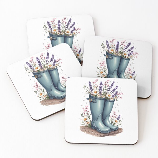 Item preview, Wildflower Rain Boots designed and sold by VibeTCreations.