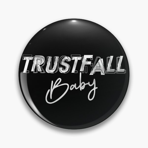 Item preview, Trustfall Baby White Silver Grey on Black designed and sold by MouseDeSigns.