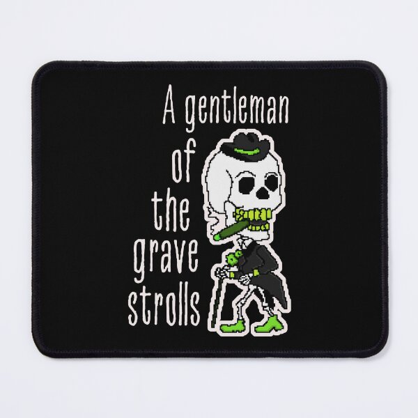 Item preview, Distinguished Skeleton Walks In Green Black White Elegance designed and sold by SplashTastic.