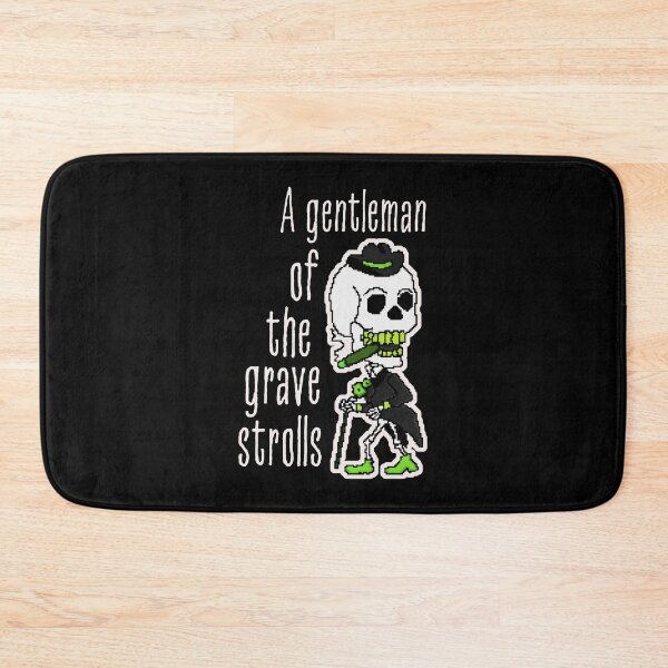 Item preview, Distinguished Skeleton Walks In Green Black White Elegance designed and sold by SplashTastic.