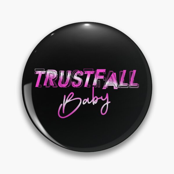 Item preview, Trustfall Baby Pink White on Black designed and sold by MouseDeSigns.