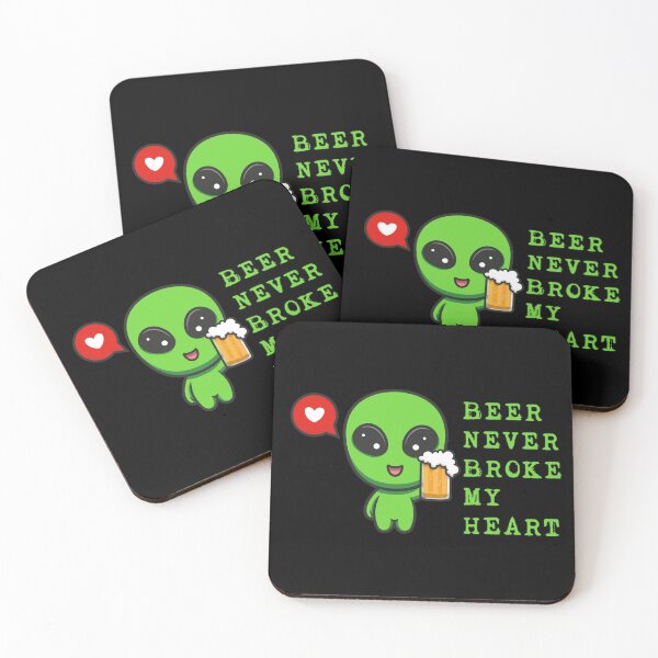 Item preview, Beer Never Broke My Heart Alien Drinks Beer designed and sold by MouseDeSigns.