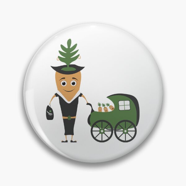 Item preview, Mother Carrot with Baby Carrots in stroller designed and sold by rymarenko.