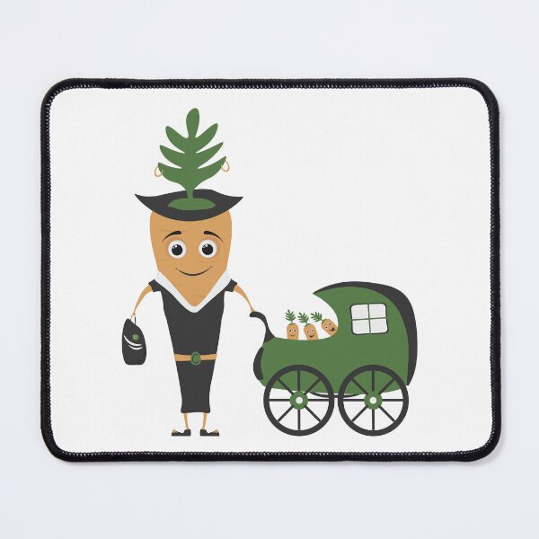 Item preview, Mother Carrot with Baby Carrots in stroller designed and sold by rymarenko.