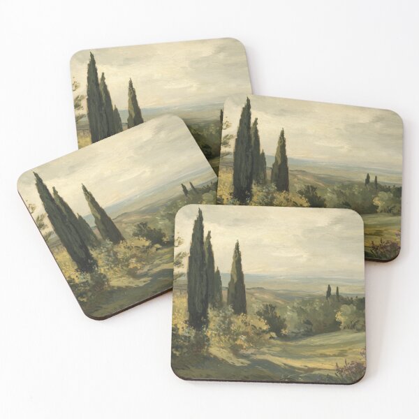 Item preview, Wildflower Hillside – French Countryside with Cypress Trees designed and sold by CARRAANN.