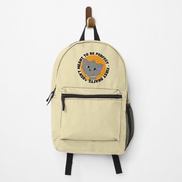 Item preview, First Drafts Aren’t Meant to Be Perfect | Writer Cat | Yellow Background designed and sold by StoryForge.