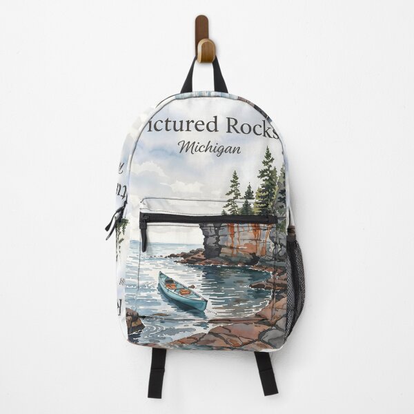 Item preview, Pictured Rocks Michigan Poster – Great Lakes Coastal Escape designed and sold by pixelated_echoes.