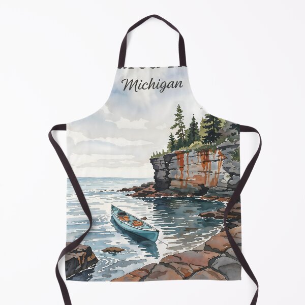 Item preview, Pictured Rocks Michigan Poster – Great Lakes Coastal Escape designed and sold by pixelated_echoes.