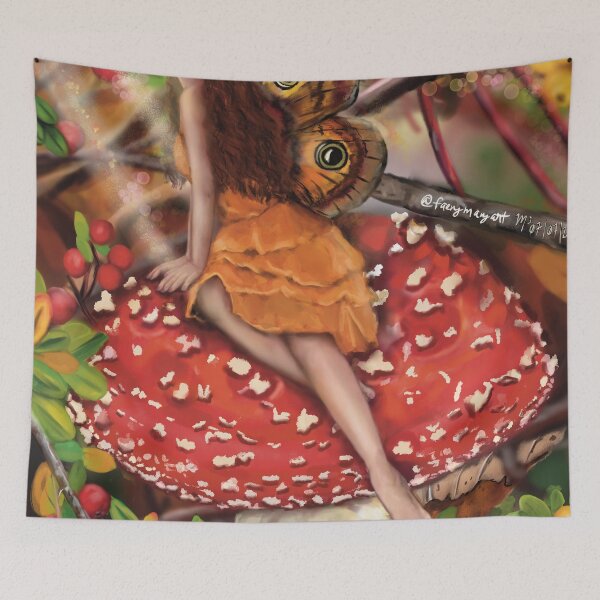 Item preview, Marigold on the Toadstool designed and sold by Faery Mary Art.