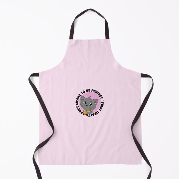 Item preview, First Drafts Aren’t Meant to Be Perfect | Writer Cat | Pink Background designed and sold by StoryForge.