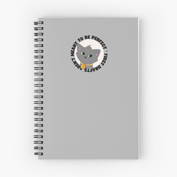 Item preview, First Drafts Aren’t Meant to Be Perfect | Writer Cat | White Background designed and sold by StoryForge.