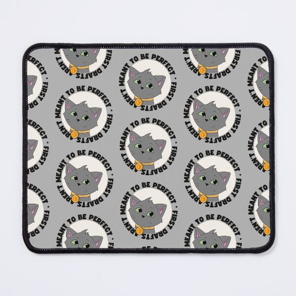 Item preview, First Drafts Aren’t Meant to Be Perfect | Writer Cat | White Background designed and sold by StoryForge.