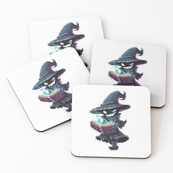 Item preview, Pixel Art Shadow Witch with Spellbook | Dark Halloween Magic Design designed and sold by BBackdesign.