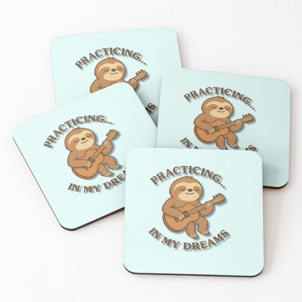 Item preview, Funny Guitar Sloth – Practicing in My Dreams Cute Music Lover Design designed and sold by konthai.familyart.