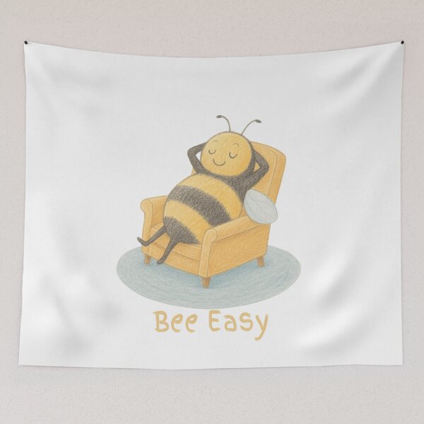 Item preview, Bee Easy - Calm Bumblebee Illustration designed and sold by Sleepy Pencil Studio.