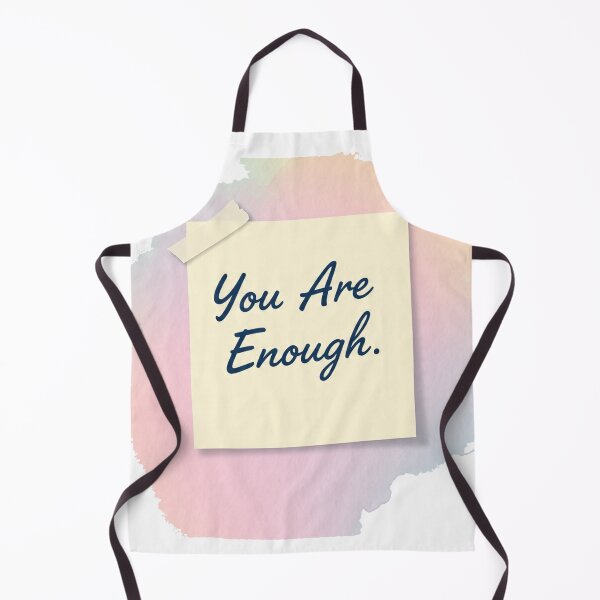 Item preview, You Are Enough – Uplifting Handwritten Sticky Note Sticker in Pastel Watercolor Style designed and sold by 001Haiba.