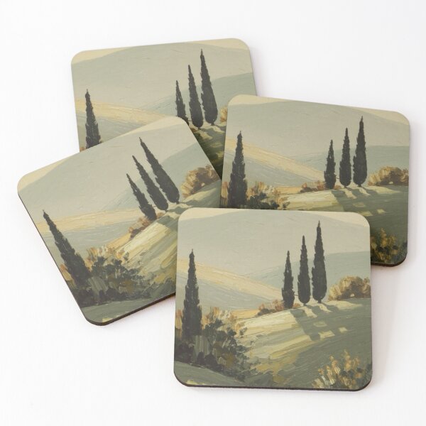 Item preview, Cypress Hills – Serene French Countryside at Dusk designed and sold by CARRAANN.