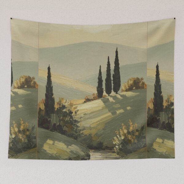 Item preview, Cypress Hills – Serene French Countryside at Dusk designed and sold by CARRAANN.